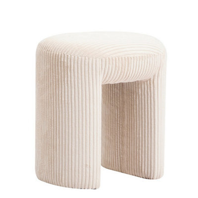 Nordlys Beige Velvet Pouf With Storage Countryside Style Living Room - image 1