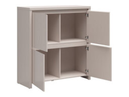 Arte Kaspian 105Cm 4 Door Cabinet In Cashmere, Modern Tall Sideboard Storage Unit - thumbnail 3