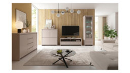 Arte Kaspian 105Cm 4 Door Cabinet In Cashmere, Modern Tall Sideboard Storage Unit - thumbnail 4