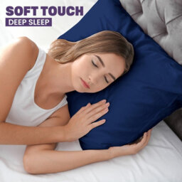 Oxford Homeware Plain Dyed Pillowcase Pair (W)50X(L)75 Cm- Soft Breathable Easy Care Standard Size Bed Pillow Covers Navy - thumbnail 8