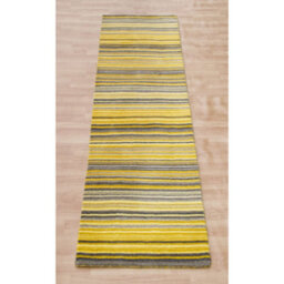 Melrose Mubai Stripe Wool Made Ochre Runner Area Rug 060/230Cm - thumbnail 2
