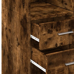 Vidaxl Highboard Smoked Oak 70X42.5X185 Cm Engineered Wood - thumbnail 7