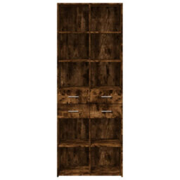 Vidaxl Highboard Smoked Oak 70X42.5X185 Cm Engineered Wood - thumbnail 4