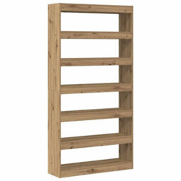 Berkfield Bookcase Artisan Oak Solid Wood 100 X 30 X 198 Cm Bookshelves - thumbnail 7