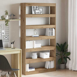 Berkfield Bookcase Artisan Oak Solid Wood 100 X 30 X 198 Cm Bookshelves