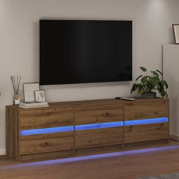 Berkfield Modern Tv Cabinet With Drawer Brown 181 X 34 X 50 Cm Engineered Wood - thumbnail 5