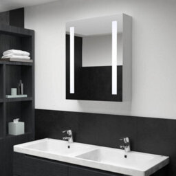 Berkfield Stylish Led Bathroom Mirror Cabinet 50X13X70 Cm - thumbnail 2