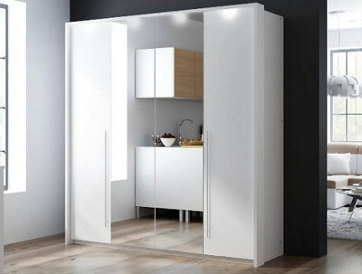 Arte Brema 210Cm Swing Bi-Folding Door Wardrobe In White Matte - Light, Space, And Organised Living - image 1