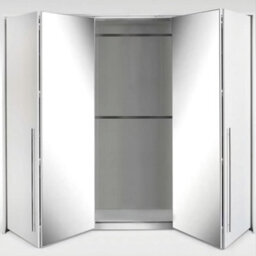 Arte Brema 210Cm Swing Bi-Folding Door Wardrobe In White Matte - Light, Space, And Organised Living - thumbnail 5