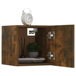 Berkfield Wall Mounted Tv Cabinet 2 Pcs Smoked Oak 30.5X30X30 Cm - thumbnail 7