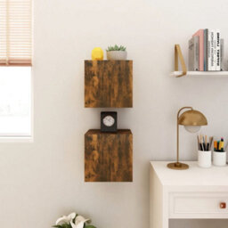 Berkfield Wall Mounted Tv Cabinet 2 Pcs Smoked Oak 30.5X30X30 Cm - thumbnail 5