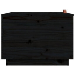 Berkfield Storage Boxes With Lids 3 Pcs Black Solid Wood Pine - thumbnail 8