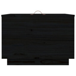 Berkfield Storage Boxes With Lids 3 Pcs Black Solid Wood Pine - thumbnail 7