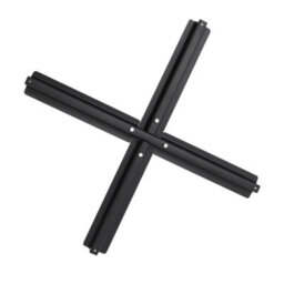 Living And Home Black Metal Free Standing Garden Parasol Cross Base Patio Umbrella Base 700 X 700 mm - thumbnail 3
