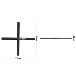 Living And Home Black Metal Free Standing Garden Parasol Cross Base Patio Umbrella Base 700 X 700 mm - thumbnail 5