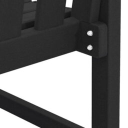 Walplus Garden Bench With Cushion Black 120 X 59 X 88Cm Hdpe - thumbnail 9