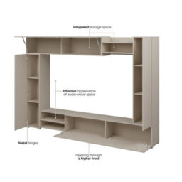 "Arte Vero Entertainment Unit 270Cm - Cashmere, Wall System For Tvs Up To 75""" - thumbnail 7