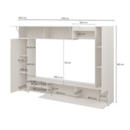 "Arte Vero Entertainment Unit 270Cm - Cashmere, Wall System For Tvs Up To 75""" - thumbnail 6