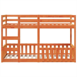 Berkfield Bunk Bed Wax Brown 75X190 Cm Solid Wood Pine - thumbnail 5