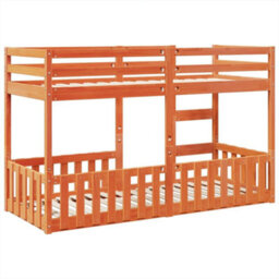 Berkfield Bunk Bed Wax Brown 75X190 Cm Solid Wood Pine - thumbnail 7