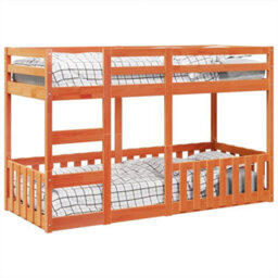 Berkfield Bunk Bed Wax Brown 75X190 Cm Solid Wood Pine - thumbnail 4