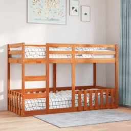 Berkfield Bunk Bed Wax Brown 75X190 Cm Solid Wood Pine - thumbnail 3