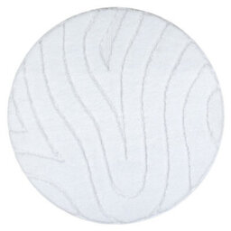RugsX Bathroom Rug Supreme Circle Waves, Non-Slip, Soft - White  Circle 50 Cm - thumbnail 4