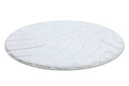 RugsX Bathroom Rug Supreme Circle Waves, Non-Slip, Soft - White  Circle 50 Cm - thumbnail 2