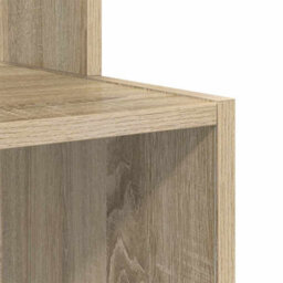 Berkfield Modern Sonoma Oak Computer Desk Sonoma Oak Mdf With Oak Veneer Medium - thumbnail 9