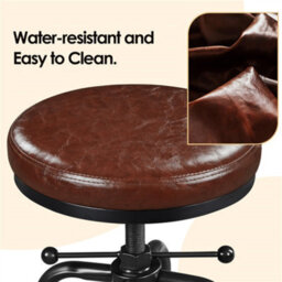 Yaheetech Rustic Swivel Bar Stool For Kitchen Bar Brown - thumbnail 4