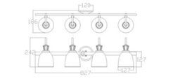 Luminosa Lighting Luminosa Cora 4 Light Bathroom Wall Light Polished Chrome Ip44, G9 - thumbnail 3