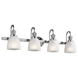 Luminosa Lighting Elstead Cora 4 Light Bathroom Wall Light Polished Chrome Ip44, G9