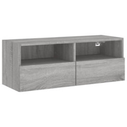 Berkfield Tv Wall Cabinet Grey Sonoma 80X30X30 Cm Engineered Wood - thumbnail 2