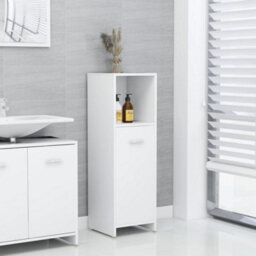 Vidaxl Bathroom Cabinet White 30X30X95 Cm Engineered Wood Bathroom Cabinets - thumbnail 1