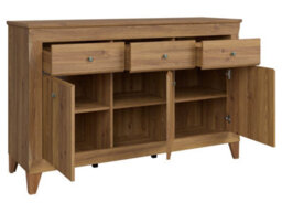 Arte Bergen 156 Cm 3 Door 3 Drawer Sideboard Golden Sibiu Larch - thumbnail 4