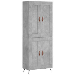 Berkfield Highboard Concrete Grey 69.5X34X180 Cm Engineered Wood - thumbnail 2