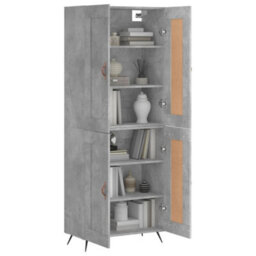 Berkfield Highboard Concrete Grey 69.5X34X180 Cm Engineered Wood - thumbnail 3