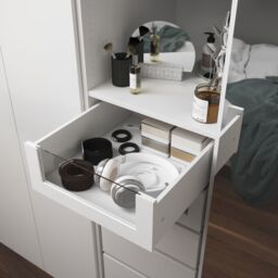 GoodHome Atomia Freestanding White Wardrobe, Clothing & Shoes Organiser (H)2250mm (W)2750mm (D)580mm - thumbnail 6
