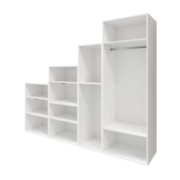GoodHome Atomia Freestanding White Wardrobe, Clothing & Shoes Organiser (H)2250mm (W)2750mm (D)580mm - thumbnail 3