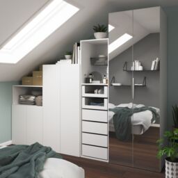 GoodHome Atomia Freestanding White Wardrobe, Clothing & Shoes Organiser (H)2250mm (W)2750mm (D)580mm - thumbnail 4