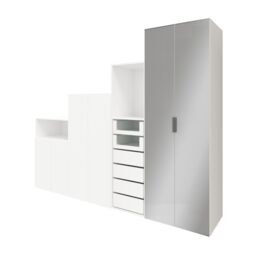 GoodHome Atomia Freestanding White Wardrobe, Clothing & Shoes Organiser (H)2250mm (W)2750mm (D)580mm - thumbnail 2