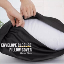 Ameha Pillowcase Pair Black Microfiber Pillowcase-Soft Envelope Closure Pillowcase, Machine Washable Bedding Pillow Cover 50X75Cm - thumbnail 6