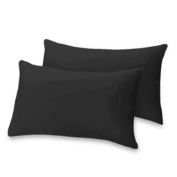 Ameha Pillowcase Pair Black Microfiber Pillowcase-Soft Envelope Closure Pillowcase, Machine Washable Bedding Pillow Cover 50X75Cm - thumbnail 8