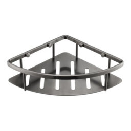 FNX Bathrooms Brushed Black Single Shower Corner Caddy Basket