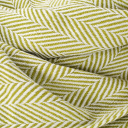 Ehc Herringbone Lightweight Soft Warm Wool  Feel Acrylic Throws For Sofa Blanket  - Lime Green - thumbnail 4