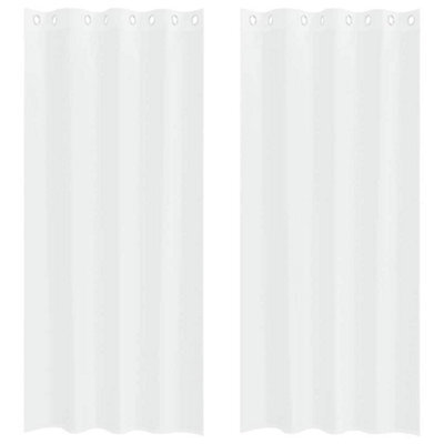 Berkfield Modern Curtains With Curtains 2 Pcs White 140 X 245 Cm Polyester