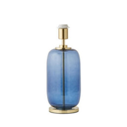 Valuelights Leigh Navy Blue Glass And Gold Detail Table Lamp Base - thumbnail 7