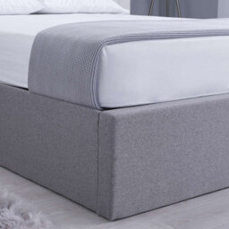 Save On Goods UK 5Ft King Size Grey Fabric Ottoman Upholstered Buttoned Headboard, Lift Up Storage Bed Frame, Front End, Foot End Lift - thumbnail 2
