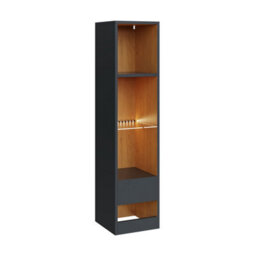 Gfw Leon Tall Shelf Unit With Led Anthracite/oak Anthracite - thumbnail 4
