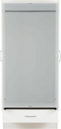 Seconique Nevada Mirrored 2 Door 1 Drawer Wardrobe White Gloss - thumbnail 3